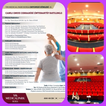 CANLI OMUZ CERRAHİSİ VM MEDİCALPARK BURSA (İNTERAKTİF KATILIMLI)